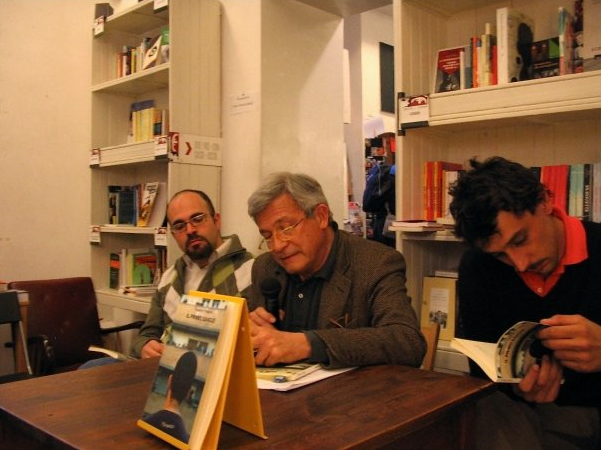 Con Oliviero La Stella e Corrado Fortuna alla Libreria del Cinema di Roma. Presentazione del romanzo "Il primo sangue" (1° aprile 2008)