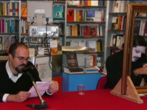 Con Mario Mascitelli alla Feltrinelli di Piazza Duomo a Milano. Reading dedicato a Giacomo Leopardi (26 ottobre 2007)